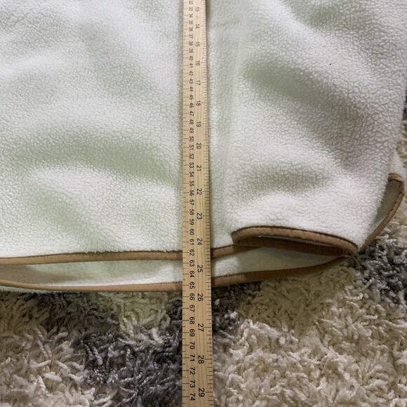 J Crew Womens‎ M Ivory White 1/4 Zip Sherpa Tunic Pullover Sweatshirt - Picture 2 of 7